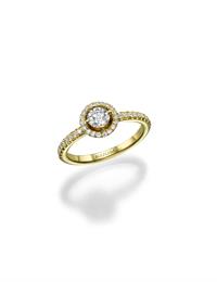 טבעת אירוסין, זהב 18 קראט ויהלומים, BLOOM תכשיטי יוקרה