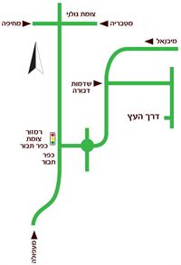 מפת התמצאות והגעה לדרך העץ 