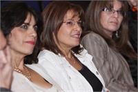 מימין: מנהלת מחוז חיפה במשרד החינוך, רחל מתוקי, יו"ר הסתדרות המורים בחיפה והמרחב, חני לידור, מנהלת מת"י חיפה, הדס ריבנוביץ (צילום: אילן קופל)