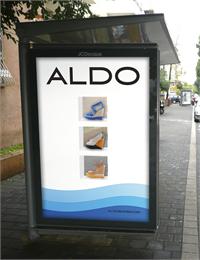 פרסומת אלדו בתחנות האוטובוס