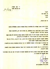 פנייתו של שלמה להט ליעקב אגם, אוגוסט 1981
