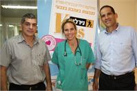 עודד פרנקל, דר ציפי שטראוס ודר רז סומך. צילום אסף לב