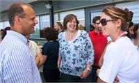 לי קורזיץ וגל טריפון מנכ"ל מדיה מיינד. טריפון: "אנחנו מאחלים ללי הצלחה רבה במשחקים האולימפיים"