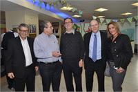 ענת קסטרו חברת הבורסה, שמואל שניצר נשיא בורסת היהלומים,מוטי פלוק חבר הבורסה , פרופסור שלמה וינטרוב, מוטי בסר מנכל הבורסה ליהלומים. צילום יעקב פוקס