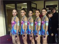 הנבחרת הבוגרת במוסקבה. צילום: באדיבות איגוד ההתעמלות בישראל