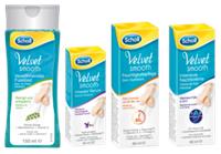   Scholl Velvet Smooth - סדרת מוצרים מפנקת לכפות רגליים יפות וחלקות