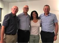 מימין לשמאל יגאל כרמי יעל ארד רוני בורנשטיין וגילי לוסטיג - קרדיט: באדיבות הוועד האולימפי בישראל
