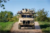 Trophy LV and Samson 30mm M230LF RWS on Oshkosh JLTV
