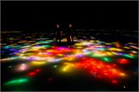 Drawing on the Water Surface נוצר על ידי Dance of Koi and People - Infinity teamLab, 2016-2018, מיצב דיגיטלי אינטראקטיבי, אינסופי, סאונד: Hideaki Taka